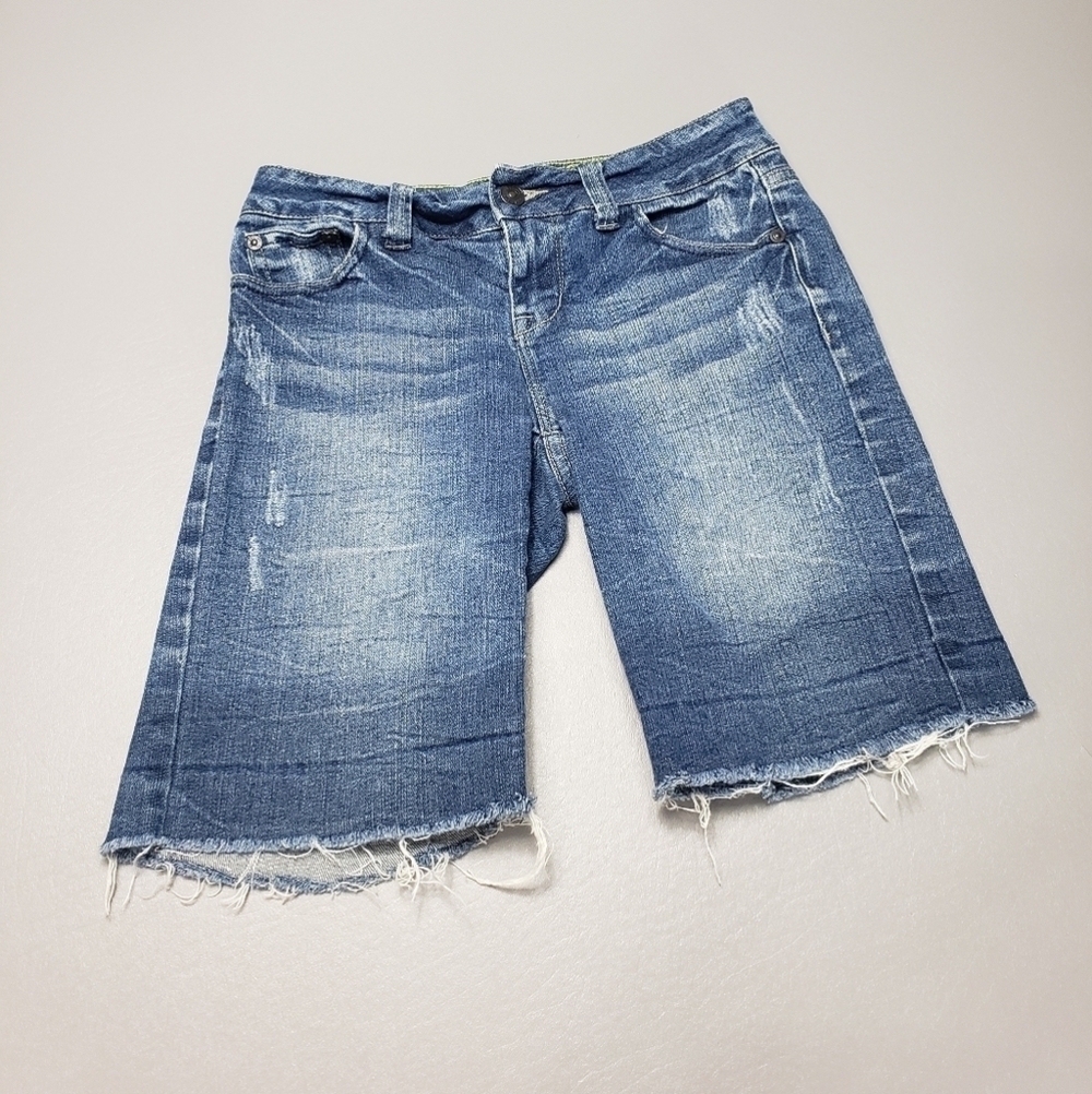 Delia's Reese distressed cut off jean shorts women's size 0